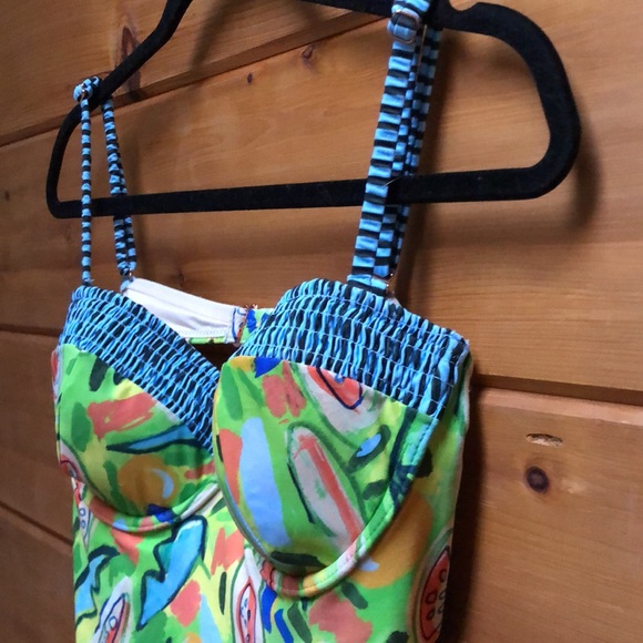 Dorothy Shain Anthropologie Bora Bora Bustier One-Piece Swimsuit NWOT XL - Picture 10 of 15